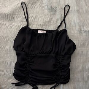 black ruched top